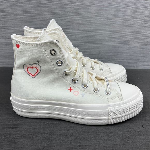 Size 6.5 - Womens Chuck Taylor All Star Lift Platform High 'Y2K Heart' A09114C - Picture 3 of 8